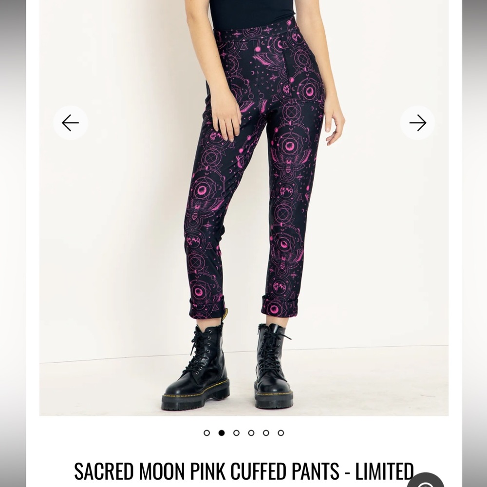 Sacred Moon Pink Cuffed Pants NWT M